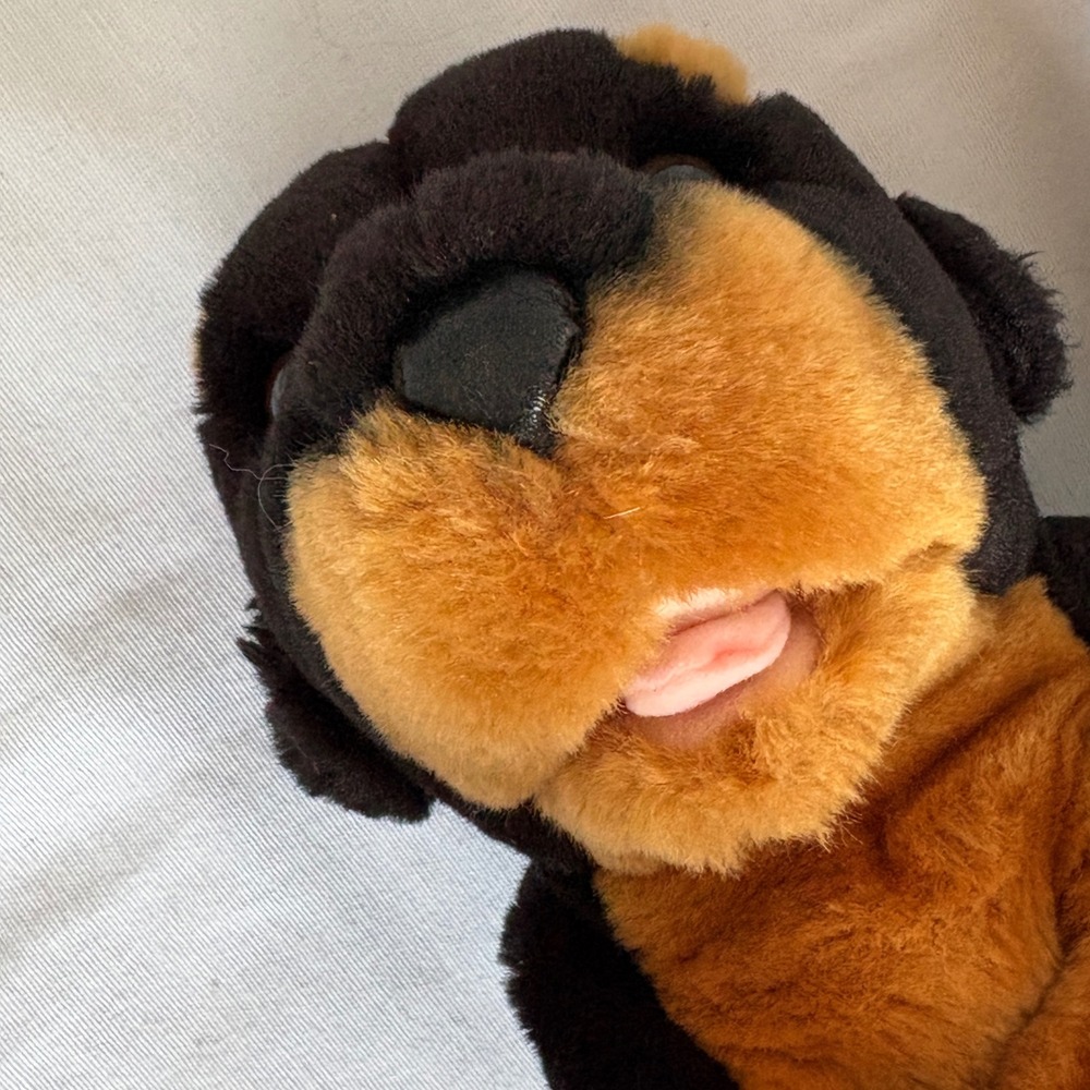 Harley-Davidson Rottweiler Plush Dog Orange Bandana 2003 Collectible 14 Inch - Picture 12 of 13